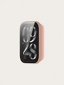 1pc Plain Integrated PC Protective Case & Screen Protector Compatible With Xiaomi Smart Band 10 Pro Scratch/Shock Proof Full Cover Bumper, Women/Men - Smart Band 10 Pro - View 7