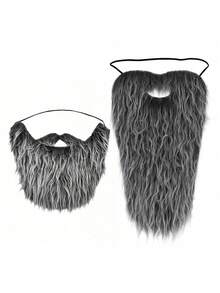 1pc/2pcs Long Natural-Looking Beard Mask, Great For Halloween, Christmas Costume Party Makeup, Cosplay - Multicolor - View 24