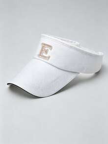 1PC Children 26 Letter Baseball Cap Girls Sun Hats High Ponytail Tennis Hat Sports Boys Running Golf Visor Cap Adjustable Elastic Hollow Top Style - White - View 8