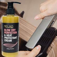 MELAO Blowout Styling Creme Protetor de Cabelo Perfeito 250g/8.82oz, Creme Protetor Térmico para Cabelo para Secagem e Penteado, Anti-Frizz, Cabelo Suave, Previne Danos por Calor - 250g - Ver 5