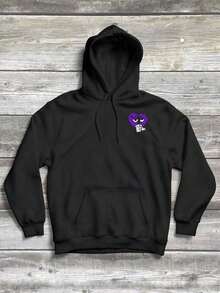 Basic Kangaroo Hoodie, Cold Weather Sweatshirt With Hood, Men's And Women's Streetwear Vibes, Winter Fashion - 黑色 - 查看 4