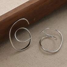Gmzalx Perfect Holiday Gift For Her: Vintage Swirl Earrings, Lightweight Handmade, Thoughtful Choice For Mother, Wife And Close Friend - Silver - View 4