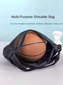Customized Sports Ball Bags; Storage Bags For Basketballs And Soccer Balls; Shoulder/Crossbody Volleyball Bag; Mesh Sports Training Bag. - Multicolor - View 6