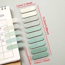 200pcs/Pack Transparent PET Gradient Index Tabs, Colorful Round Head PET Index Tabs, Vintage European & American Colors, Index Tabs, Morandi Color Sticky Notes, Indicator Tabs, Classification Marking Tabs - Multicolor - View 12