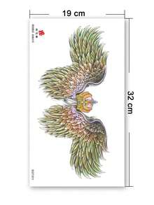 Waterproof Angel Wings Temporary Tattoo Sticker For Women, Crown Wing Fake Tattoo, Long Lasting Body Art For Back Shoulder Festival Party - Multicolor - View 7
