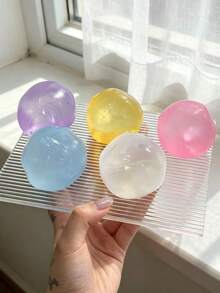 Transparent Multicolor Round Ball Squeeze Toy, Soft Touch, Can Be Kneaded Freely Without Bouncing Back, Stress Relief Tool For Adults And Students To Relieve Anxiety And Relax, Ideal Birthday Gift, Holiday Gift - Multicolor - View 7