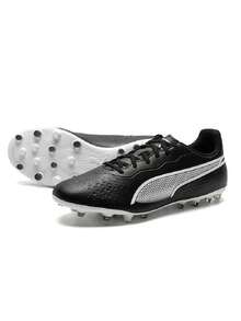 Puma 男款足球鞋 KING MATCH MG 人造草皮比賽訓練鞋 短釘低筒性能運動鞋 107572-01 - 黑色-彪馬白 - 查看 8