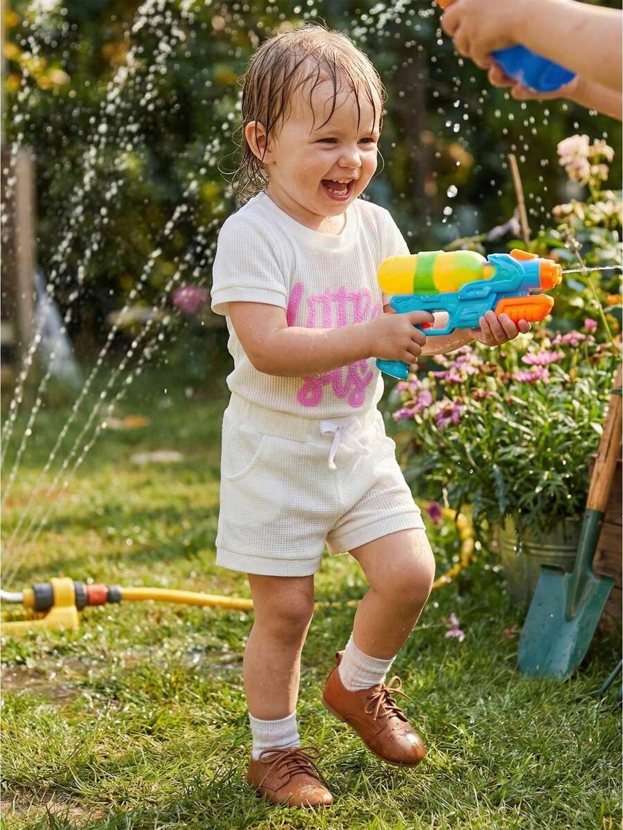 Baby Girls T-Shirt Co-Ords - White - View 1