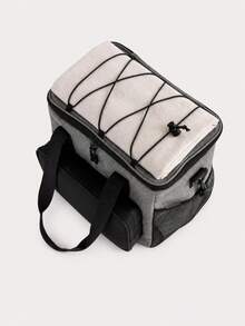 1pc Foldable Insulated Lunch Bag, Tote Bag, Large Capacity, Suitable For Office Workers, Students, Insulated Bento Box Bag, Waterproof, Thermal/Cooling, Can Hold One Full Meal, High Quality, Suitable For Home, Morning, Outings, Travel, Picnic - A - View 8