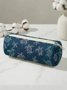 1pc, Text, London, Turtle Pattern Printed Large Capacity Pencil Case, Pencil Bag, School Storage Bag, Storage Box, Suitable For Girls And Boys Students, Back To School Gift, Holiday Gift - Multicolor - View 5