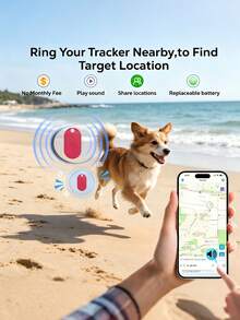 Mini GPS Tracker Item Finder, Fashionable Smart Pet Anti-Loss Alarm Wireless Bag Key Finder Positioning Reminder Selfie Shutter Control, Suitable For Wallet Backpack Keys Car, Battery Not Included - Multicolor - View 5