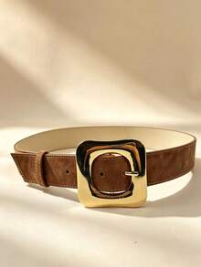 APLCSEY 2pcs/1pc Women's Belt Suitable For Daily Wear - Camel - View 9