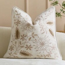 1pc Decorative Pillow Case Luxury Embroidered Cushion Cover Room Decor Pillowcase Suitable For Sofa Living Room Bedroom Office Car Interior Embroidered Pillowcase 45*45cm - Multicolor - View 5