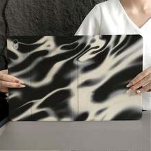 1件裝黑白漸層漩渦印花平板保護殼，附筆槽，相容 iPad 10代 Smart Case/Air 13(M3 2025)/Air 11/11(A16 2025)，相容 Oppo Pad、 Matepad、Vivo Pad、Honor Pad、Xiaoxin Pad - 彩色 - 查看 9