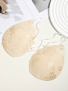 1 Pair Y2K Deep V Push-Up Invisible Self-Adhesive Bra, Exquisite Lace Covered, Stable Lifting Fitted Bra, Transparent Adjustable Straps, Sticky Bra, Strapless Bra - Multicolor - View 8