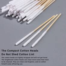 60pcs/Bag Multi-Purpose Disposable Cotton Swabs, Wooden Handle Precision Cleaning Swabs For Nail Polish Cleanup, Lip & Eyeliner Correction, Essential For Nail Art, Tattoo, Beauty And Home Detail Cleaning Tasks - Multicolor - View 4