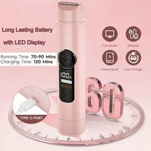 2 In 1 Women Electric Razor & Bikini Trimmer, IPX7 Waterproof Wet Dry Shaver With Ceramic Sharp Blade, USB Rechargeable 400mAh Dual Head Hair Trimmer For Face, Underarm, Leg And Pubic Hair, Portable Personal Groomer, Gift For Men Women,Multiple Color - 西瓜粉 - 查看 8