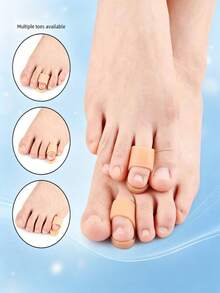 Foot Protection Toe Caps, Little Toe Protector, Practical Design, Made Of High-Quality Soft Silicone Material, Suitable For All Seasons, Unisex, Suitable For Work Protection, Anti-Friction, Anti-Slip, Comfortable To Wear With Shoes And Socks, Daily Essential. (2pcs/Pack) - A-Skin Color - View 5