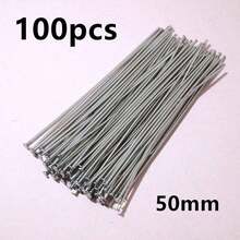 100pcs 20-70mm Length Stainless Steel Ball Head Pins/Eye Head Pins/Flat Head Pins DIY Jewelry Making Accessories Findings - Steel - View 10