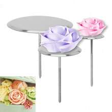 3 Sizes Cake Flower Nail Piping Needle Stick Stand DIY Baking Decorating Tools Stainless Steel Ice Cream Confectionery Nails - Multicolor - View 1