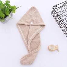 Gorro secacabello microfibra con broche, muy absorbente y secado rápido - Beige*4 - Ver 9