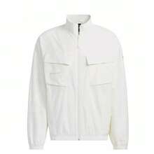 Chaqueta informal de manga larga con cuello alto y logo de Adidas para hombre, color blanco. - Blanco - Ver 6