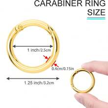 4/8/12pcs Spring O-Ring Keychain Clasp, Metal Bag Hardware Accessories, DIY Wallet Supplies, Lanyard Clip, Bag Pendant Connector - Multicolor - View 3