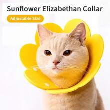Adjustable Cat Recovery Collar - Cute Flower Neck Cone Elizabeth Collar For Post-Surgery Recovery, Suitable For Kittens And Cats - Multicolor - View 3