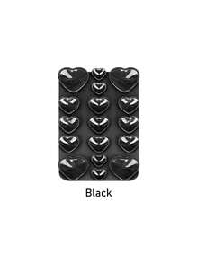 Silicone Suction Cup Phone Holder, 17pcs Silicone Single-Sided Heart-Shaped Suction Cups, Non-Adhesive Grip Design, Reusable Phone Stand, Suitable For Makeup, Fitness Display, Car And Kitchen Use. Free Attachment, Easy Adsorption On Smooth Surfaces, Single-Sided Suction Cup Design, One-Touch Attachment, No Residue - Multicolor - View 17