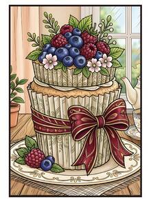 Sweet Nothing: Gambar-Gambar Makanan Penutup yang Lezat, Buku Mewarnai untuk Remaja, Latihan Kreativitas, Relaksasi, Hadiah untuk Pecinta Makanan, Pesta Ulang Tahun, Hadiah Kembali ke Sekolah, A4. - Grafiti yang Indah - View 5
