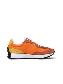 New Balance NB 327 Lightweight Versatile Leather Low-Top Casual Urban Commuter Running Shoes Unisex Blue Orange - Blue - View 3
