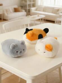 15cm/5.90in Plush Cat Plush Doll Soft Stuffed Animal Kitten Doll Stuffed Animal Plush Doll Children's Birthday Party Creative Gift Home Girl's Room Decoration Game Collectible - Multicolor - View 5