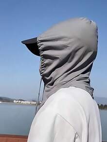 Breathable Full Head Face Mask Summer Cooling Neck Gaiter Multipurpose Outdoor Sun Protection Hat Adjustable Drawstring Neck With Ear Covers Men Women For Motorcycle Cycling Fishing Riding Skiing Camping Bike Essentials Accessorie Hiking Outfits - Multicolor - View 5