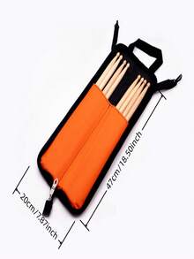 1pc Thickened Portable Drumstick Bag, 4 Pairs Capacity, Hand-Carried And Shoulder-Carried Drumstick Case - Multicolor - View 3