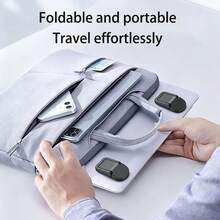 2 piezas Soporte portátil para portátil | Soporte ergonómico plegable invisible para escritorio, materiales de ABS y aleación de aluminio disponibles, colores negro y plateado disponibles, pies de soporte autoadhesivos para portátil, adecuado para portátiles de 10-18 pulgadas, tabletas, teclados y teléfonos, soporte ergonómico con ventilación y enfriamiento - Conjuntos - Ver 4