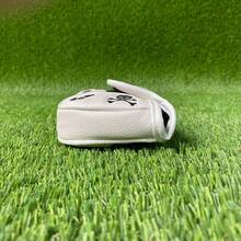 Copri-testa per putter da golf con ricamo teschio & ossa incrociate, ricamo a contrasto nero & bianco, aspetto stile street scuro, accessorio da golf - Bianco - Visualizzare 8