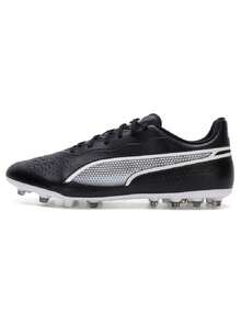 Puma 男款足球鞋 KING MATCH MG 人造草皮比賽訓練鞋 短釘低筒性能運動鞋 107572-01 - 黑色-彪馬白 - 查看 6