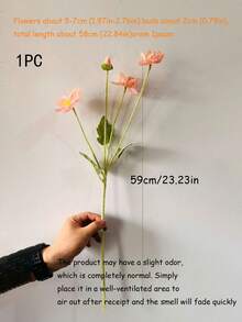 3枝/1枝 虞美人人造花 家居裝飾 絲綢花 絨毛莖 人造花飾品 花束 派對裝飾 婚禮裝飾 餐廳餐桌人造花裝飾 鐵絲可折疊人造花枝 - 彩色 - 查看 15