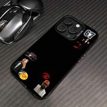 Tema de carreras de Fórmula Uno en negro y rojofunda de teléfono Fundas compatibles con ,Apple,VIVO,OPPO,,, y Honor.Fabricadas en silicona TPU,ofrecen protección contra golpes y caídas. - Negro - Ver 1