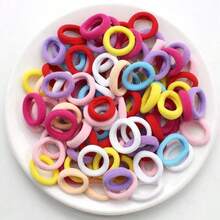 200/100/50/20/10pcs/Pack Assorted Cute Cartoon Elastic Hair Ties Set, OPP Bag Packaging Only - Multicolor - View 10