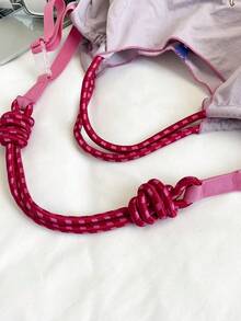 Tas Tote Bordir Landmark Paris Gaya Jepang, Nilon Ringan, Tas Komuter 3 Cara: Bahu/Selempang/Jok - MultiWarna - View 8