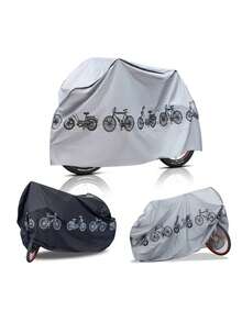 1pc High-End 3D Bicycle Cover, Suitable For Electric Bikes, Mountain Bikes And Motorcycles. All-Season Use, Easy To Install And Convenient To Carry. - Multicolor - View 2
