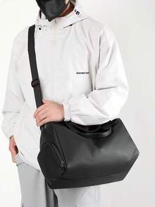 1pc Sports Gym Bag, Dry & Wet Separation, Women's Training & Swimming Bag, Large Capacity - Black - View 9