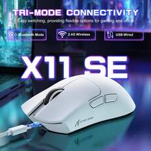 ATTACK SHARK X11SE 3-Mode Ultra-Light Gaming Mouse | 59g PAW3311 22000 DPI | 65hr Battery Life Cloud-Enabled For FPS/MOBA - View 2