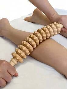 Wooden Massager | Made Of Natural Solid Wood Roller From China (Straight And Curved Rods) | Relieve Muscle Tension And Improve Cellulite | Body Shaping | Essential Home Massage Tool | Unisex Health Tool | Holiday Health Gift - View 5