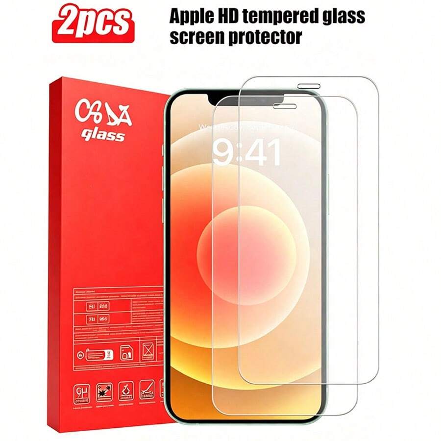 CSDZ 2 Pieces Compatible With IPhone 17 17promax 17Peo 15Plus 15 15Pro 15Promax, High-Definition Transparent Glass Phone Protector, Screen Protector Compatible With IPhone 13, Waterproof, Screen Protector Compatible With IPhone 17 ProMAX, Phone Accessories, Screen Protector Compatible With Samsung A21s, 9H Hardness, Easy To Install [International Version Instead Of Local Version]