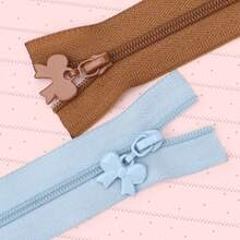 1 Set = 5 Yards (177.16 Inch) Zipper + 10 Bow Zipper Pulls, Colorful Nylon Zipper + Colorful Zipper Pulls, Exquisite Bow Zipper Pulls, Suitable For Bags, Handmade Wallets, Stationery Bags, Handmade DIY, Sewing Replacement, Etc. - Little Bow - View 7