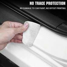 Carbon Fiber Color Car Door Threshold Protector Stickers Pedal Guards For Chevrolet Trunk Sill Scuff Plate Accessories - LE - View 11
