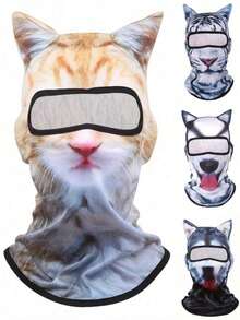 All-Season Protective Animal Pattern Face Mask 3D Digital Printing Windproof Ski Mask UV Protection Ski Scarf Multipurpose Outdoor Headwear Summer Cooling Neck Gaiter For Daily Use Travel Hiking Skiing Outdoor Activities Men Women Summer Essentials - A - View 8