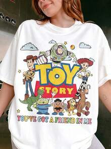 Officially Licensed Disney Retro "You Are My Best Friend" T-Shirt, Disney T-Shirt, Disney Woody, Buzz Lightyear, Toy T-Shirt, 100% Cotton T-Shirt, Unisex, Perfect Gift - 白色 - 查看 1